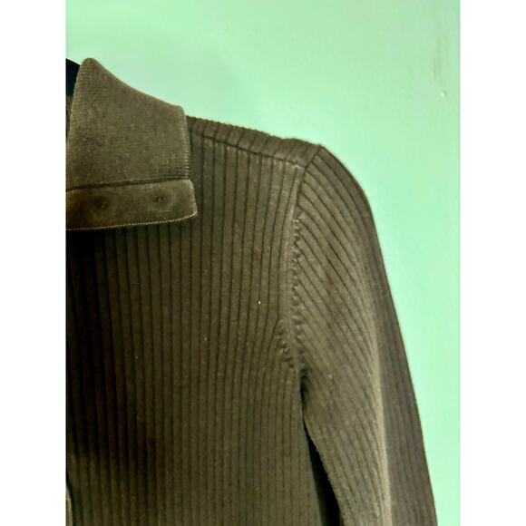 LAUREN Ralph Lauren sweater Brown Size Medium 3/4 Button Long Sleeve - Picture 9 of 15
